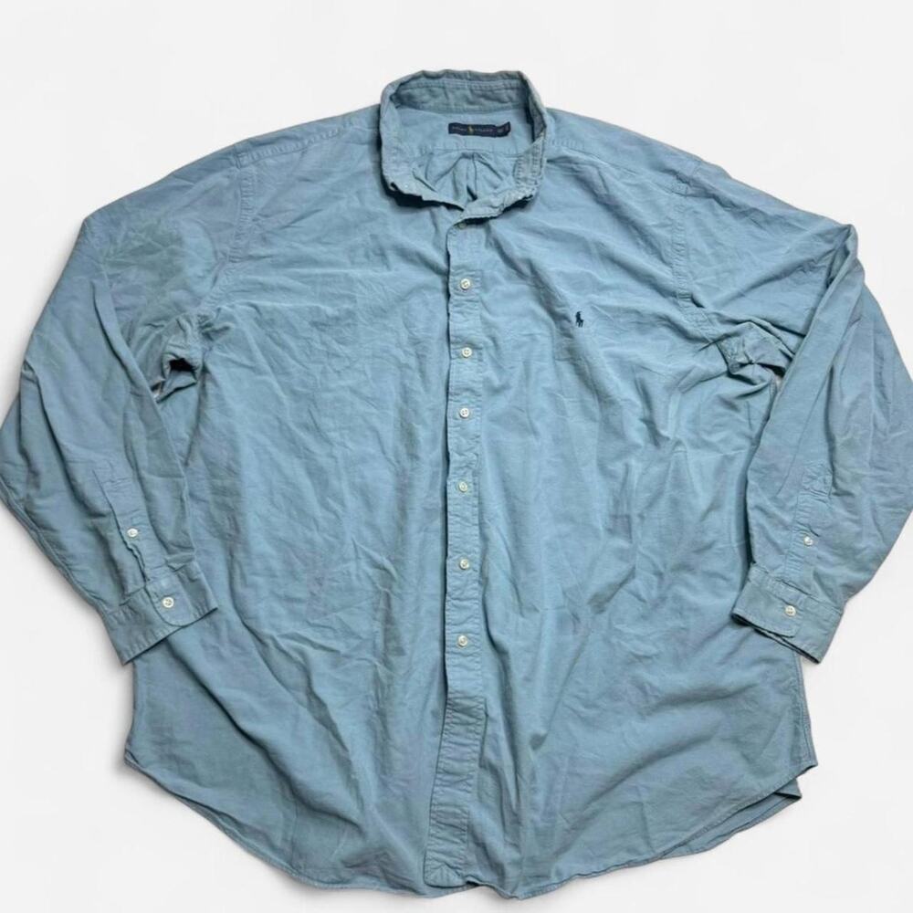 Polo Ralph Lauren Big & Tall 3XLT Blue Oxford Button Down Shirt Pony Logo
